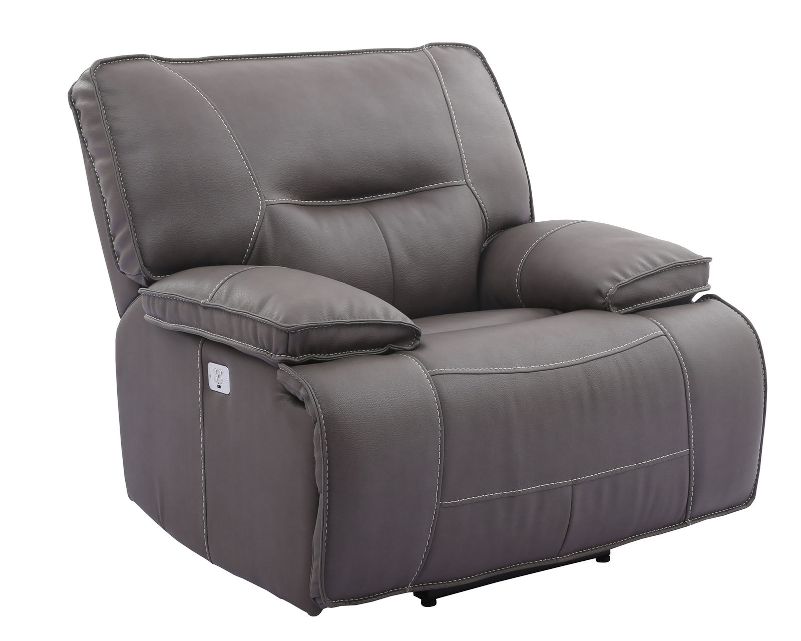 Spartacus 87" Power Headrest Power Reclining Sofa Haze (In stock - Fast shipping) - Spartacus Haze Power Headrest Power Recliner