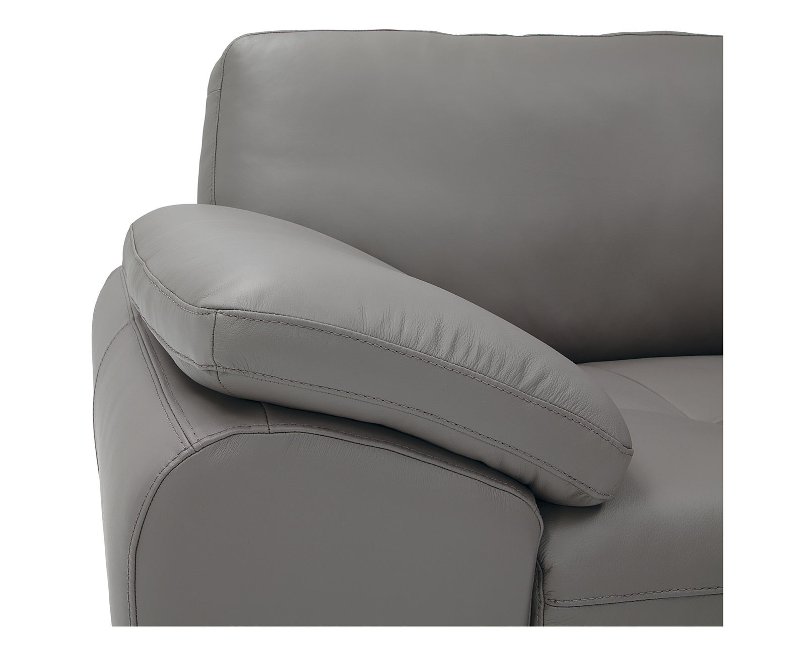 Miami 77319 Sofa (98") +50 fabrics - Details include decorative pulls, bench seating and a sculptural padded arms.