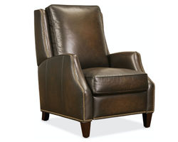 Kerley Leather Push Back Recliner (Brown) In stock