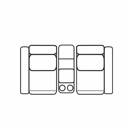 Layout A: Three Piece Reclining Sectional  - 91" Wide