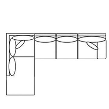 Layout F: Two Piece Sectional. 94" x 115"
