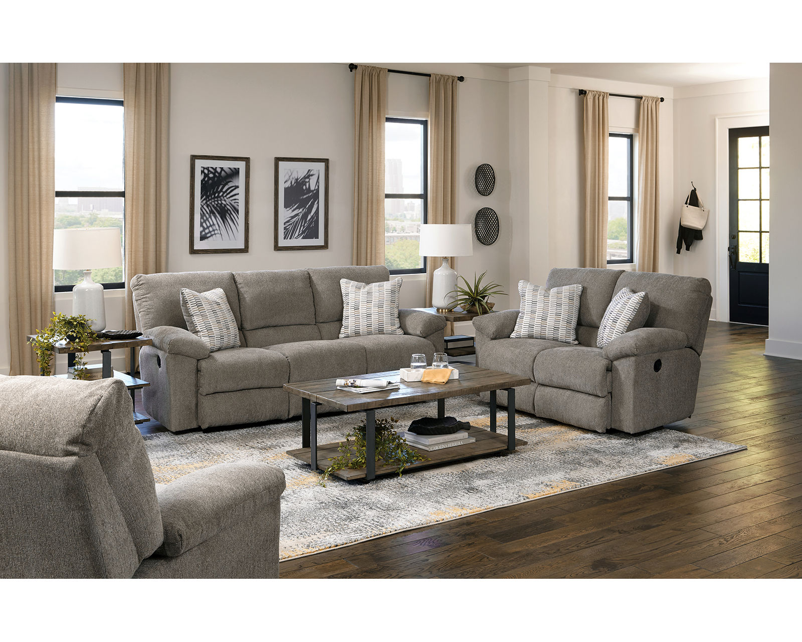 Tyler 85" Double Reclining Sofa (two colors) - The Ultimate Seat for Everyday Relaxation.