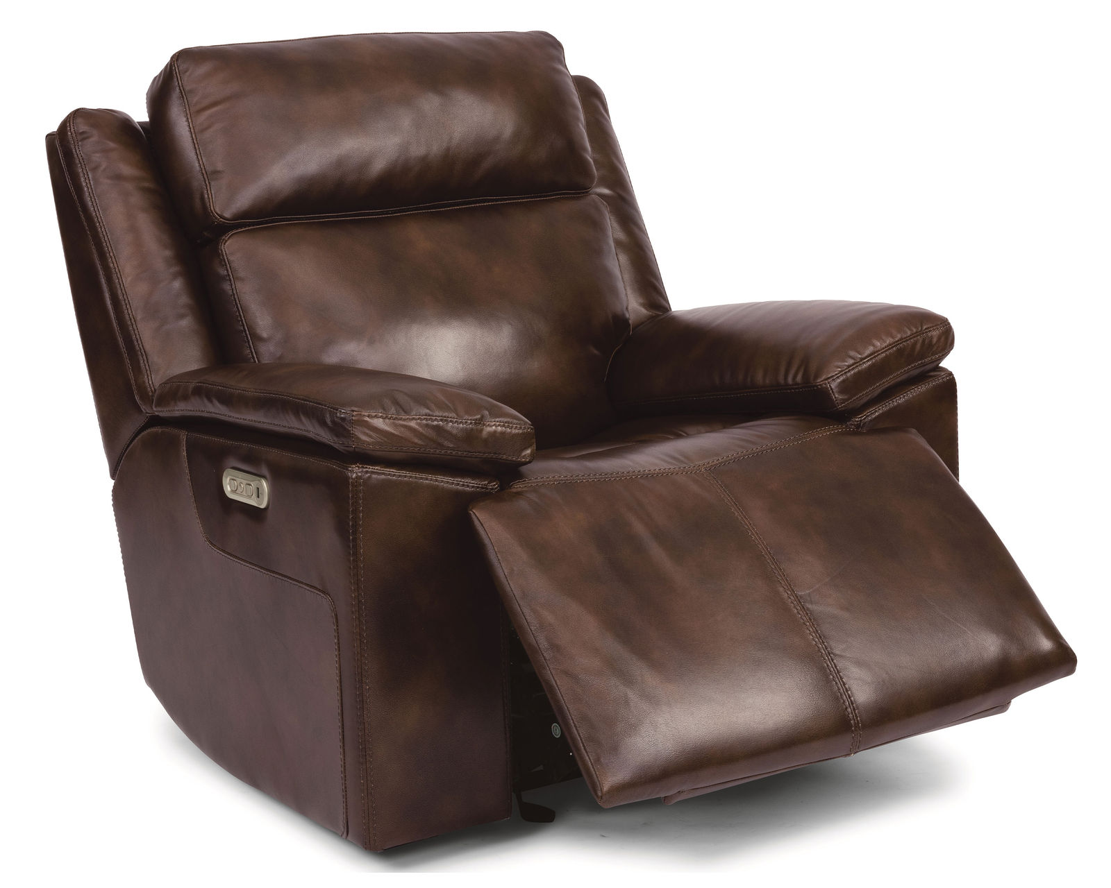 Chance Power Reclining Loveseat with Console and Power Headrests (2 colors) - Chance Power Gliding Recliner with Power Headrest in Leather 278-74
