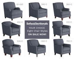 Sugarshack Navy Accent Chairs (eight styles available) - Performance fabric