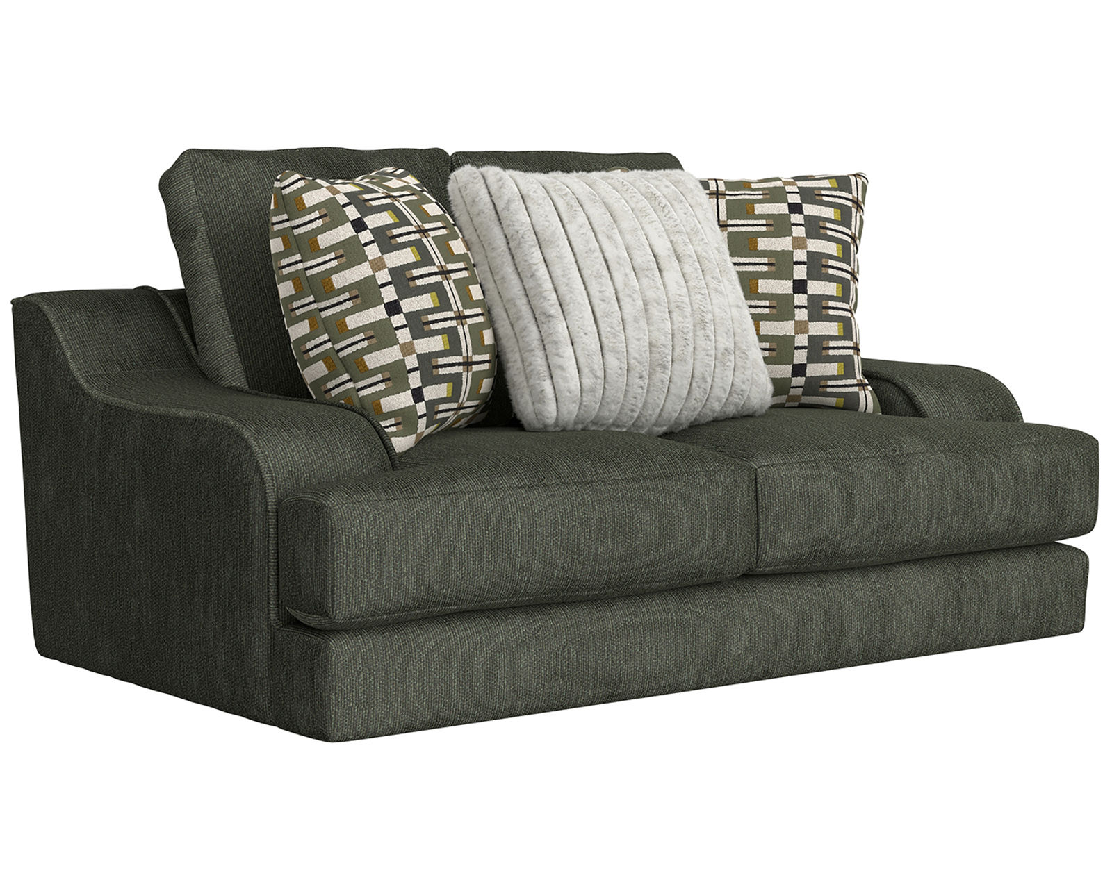 Olympus 98" Oversized Sofa (2 colors) includes pillows - Olympus 73" Loveseat Shown in Fabric Ireland