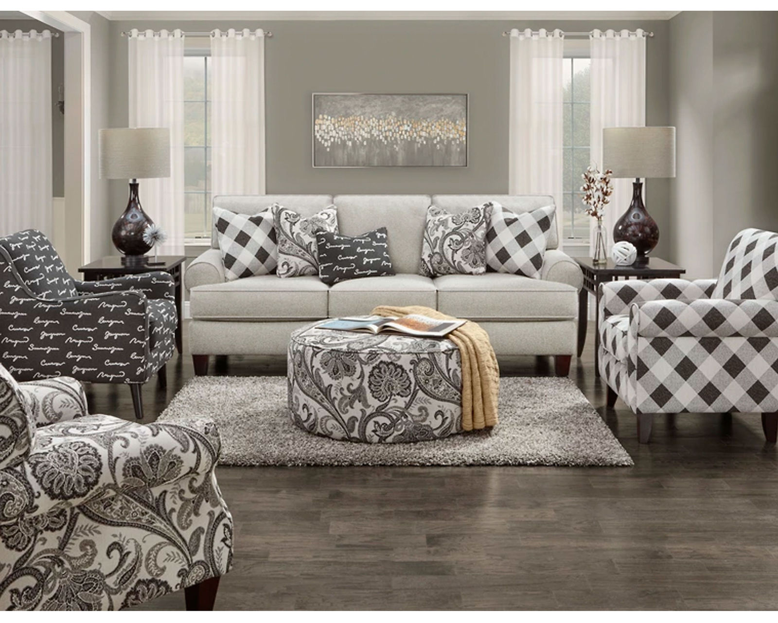 Shadowfax Dove 98" Sofa (Includes Pillows) - But the piece or enjoy the entire room