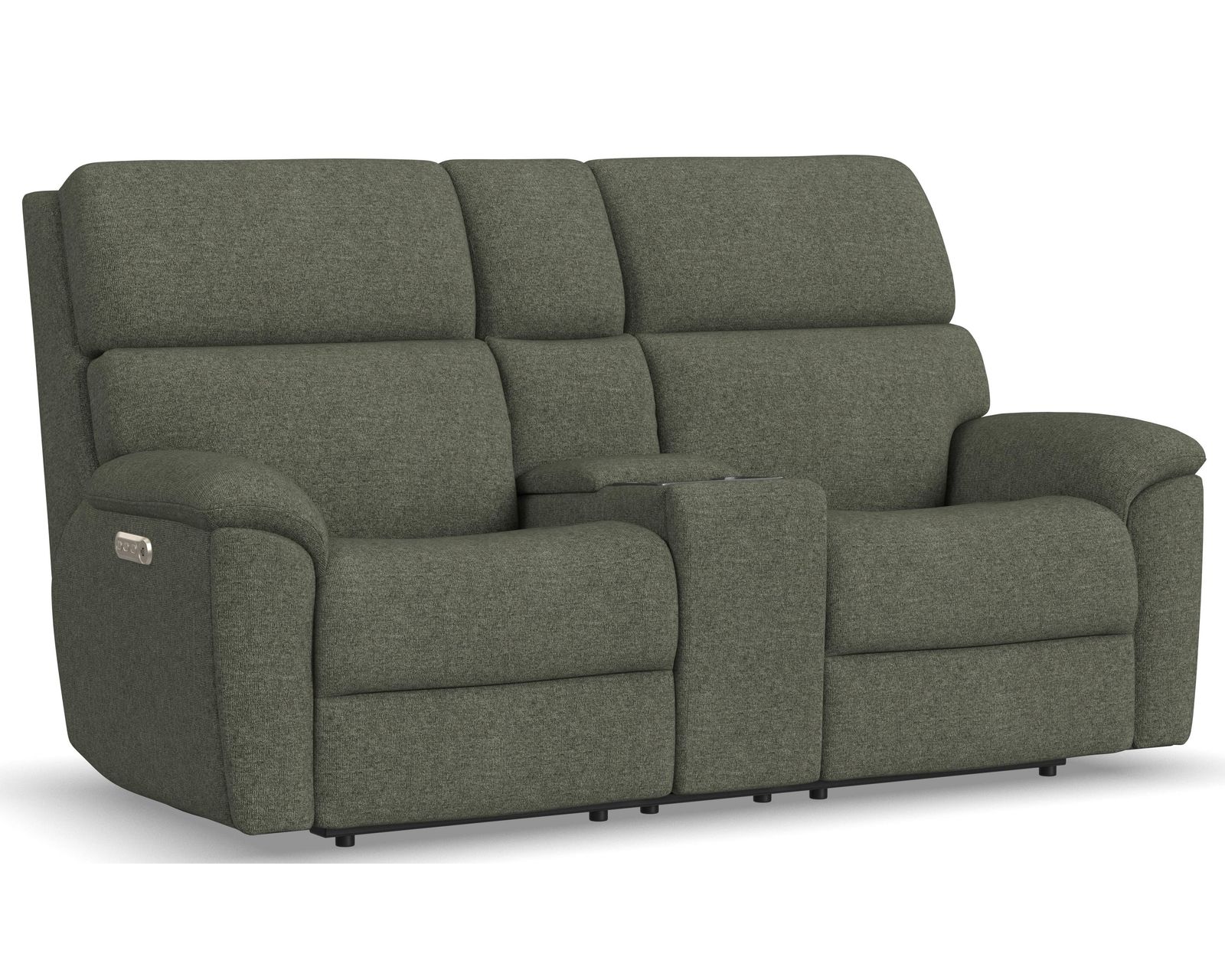Porter 2865 Triple Power Recliner (+90 fabrics) - Porter Power Reclining Console Loveseat with Power Headrest & Lumbar