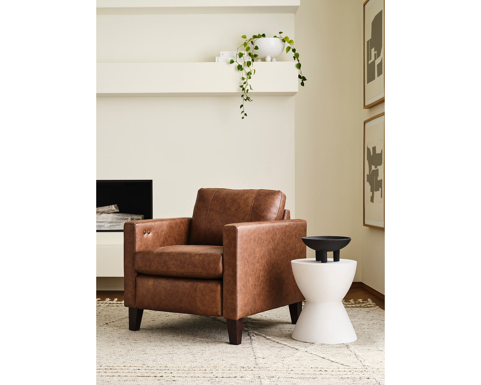 Traftly 82" Mid-Century Power Incliner Leather Sofa (+40 leathers) - Traftly Leather Incliner Chair