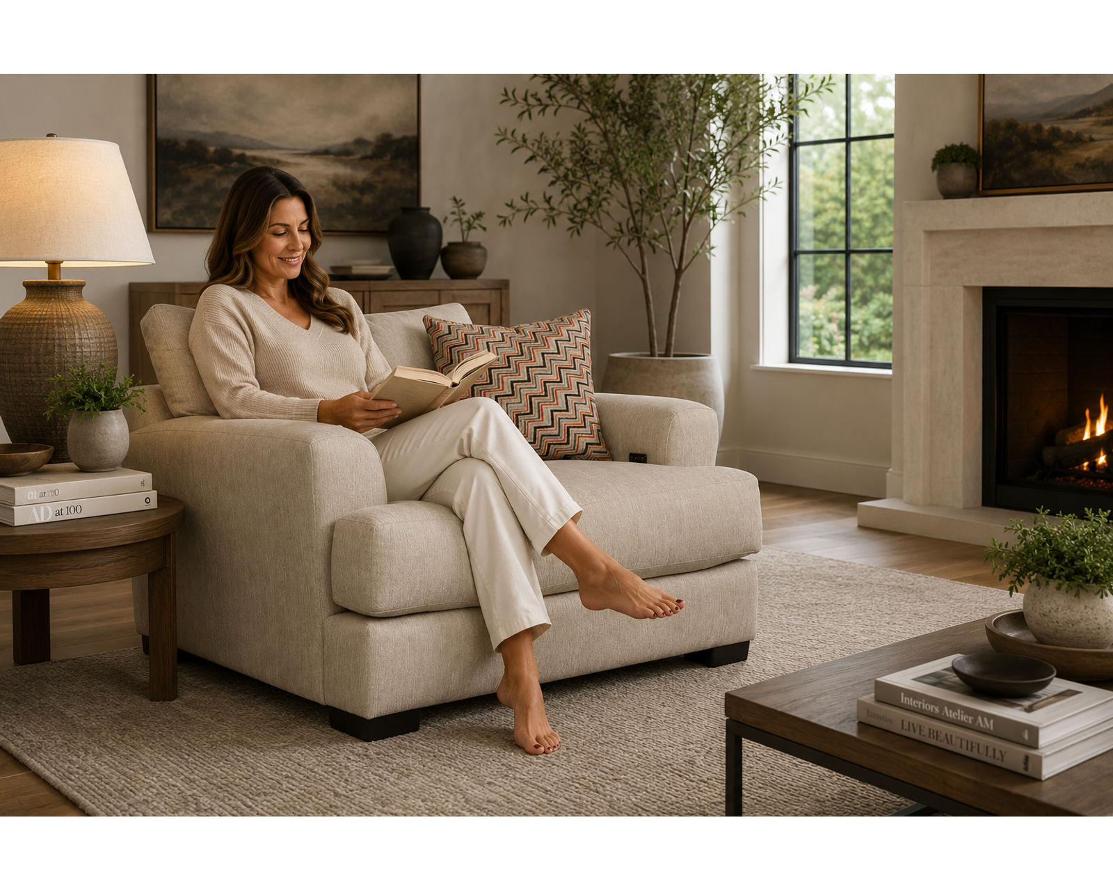 Ava 90" Sofa  (Includes Pillows) - 2 colors - USB charging
