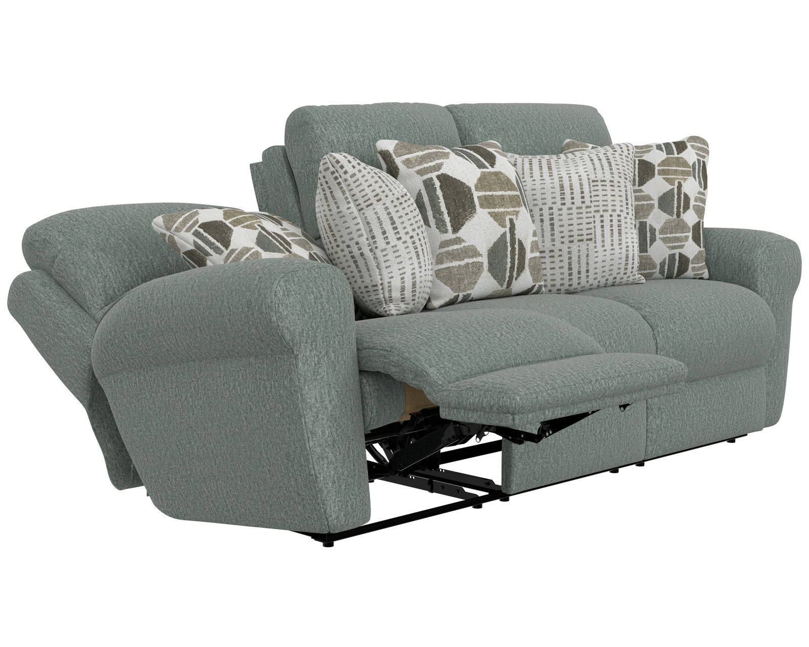 Kellen 113 Ecru Reclining Sofa - 86" (+2 colors) includes pillows - Kellen 63" Lay Flat Reclining Loveseat