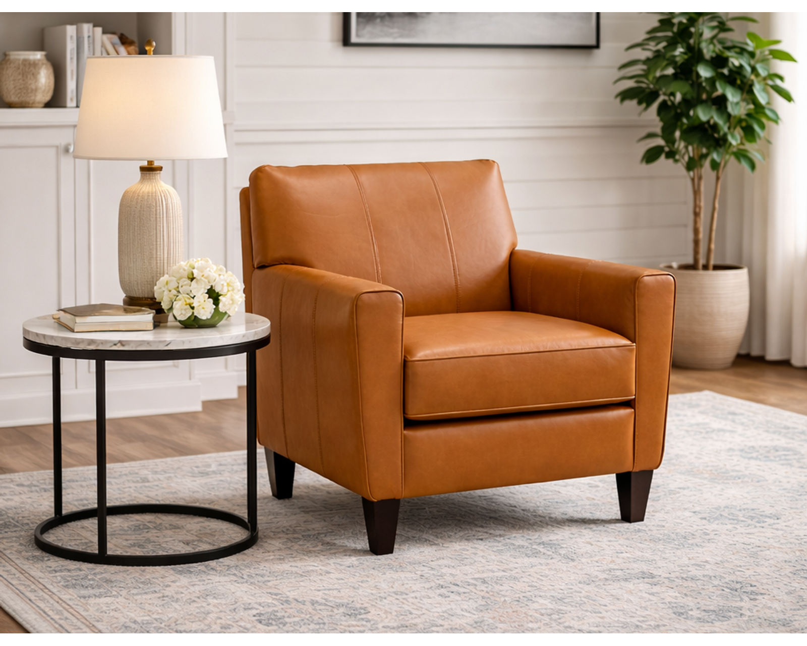 Collegedale 79" Leather Sofa (29 Top-Grain Leather Choices) - 29 Top-Grain Leather Choices