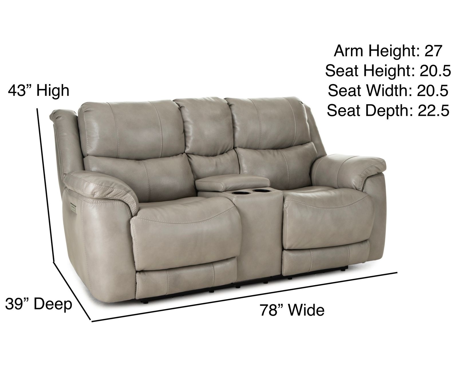 Idris 89" Zero Gravity Triple Power Reclining Sofa Mushroom (In stock) - Idris Zero Gravity Triple Power Reclining Console Loveseat