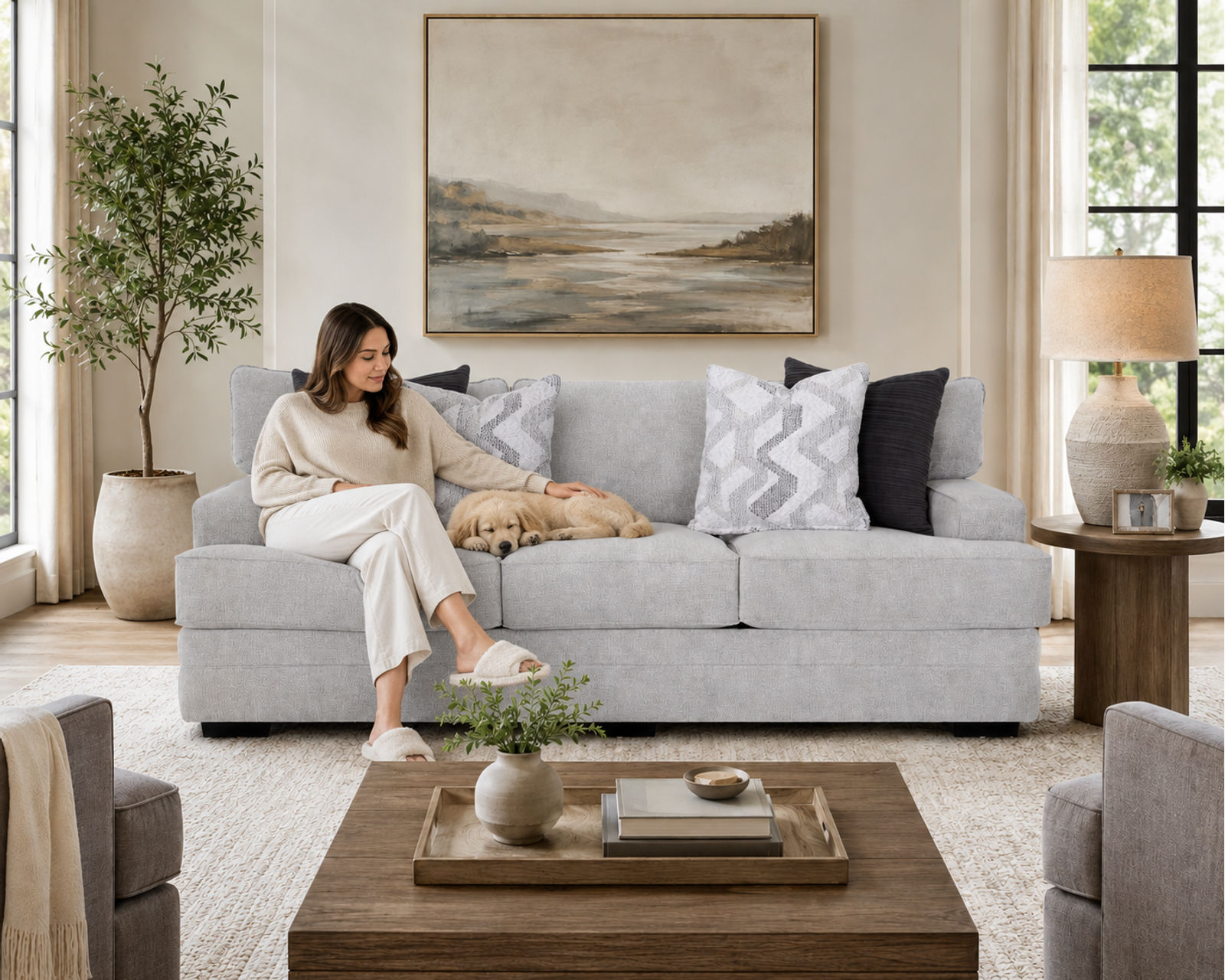 Stella 101.5" Extra Wide Sofa (Designer Style. Extra-Wide Comfort. Made for Everyday Living) - Luxury Looks. Beautiful Rooms. Surprisingly Affordable.