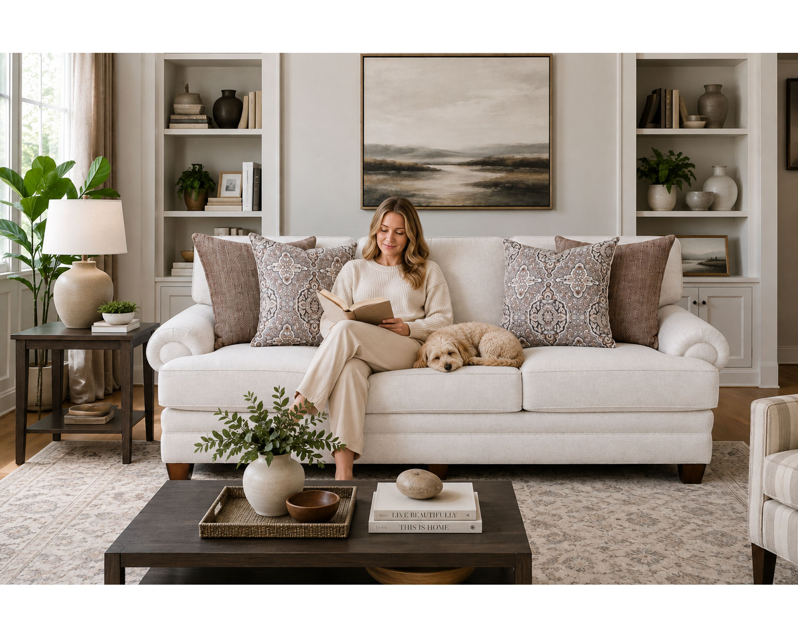 Redcliffe 101" Wide Sofa (Timeless Comfort with a Fresh, Designer-Curated Look) - Luxury Looks. Beautiful Rooms. Surprisingly Affordable.
