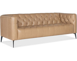 Nicolla Leather Sofa Stone 84" (In stock)