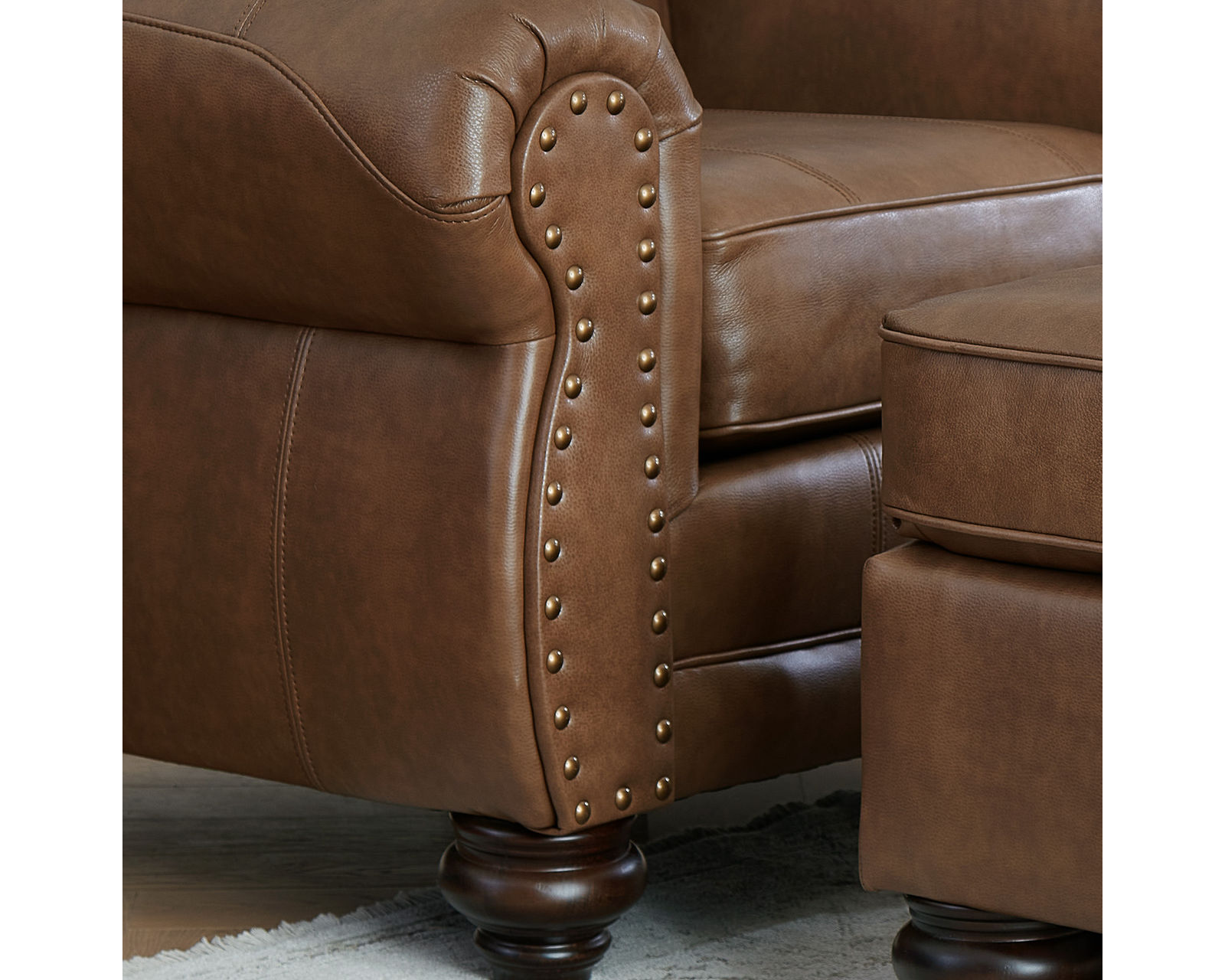 Noble Leather Sofa (+3 leathers) 83" - Noble Leather Club Chair