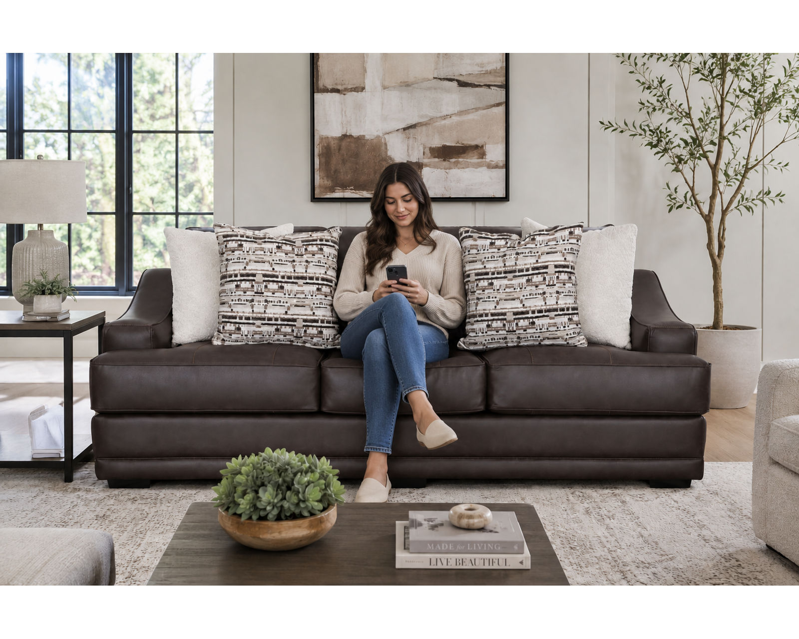 Prescott 101" Extra-Wide Sofa (Big on Space. Deep on Comfort. Designed to Make a Statement) - Luxury Looks. Beautiful Rooms. Surprisingly Affordable.