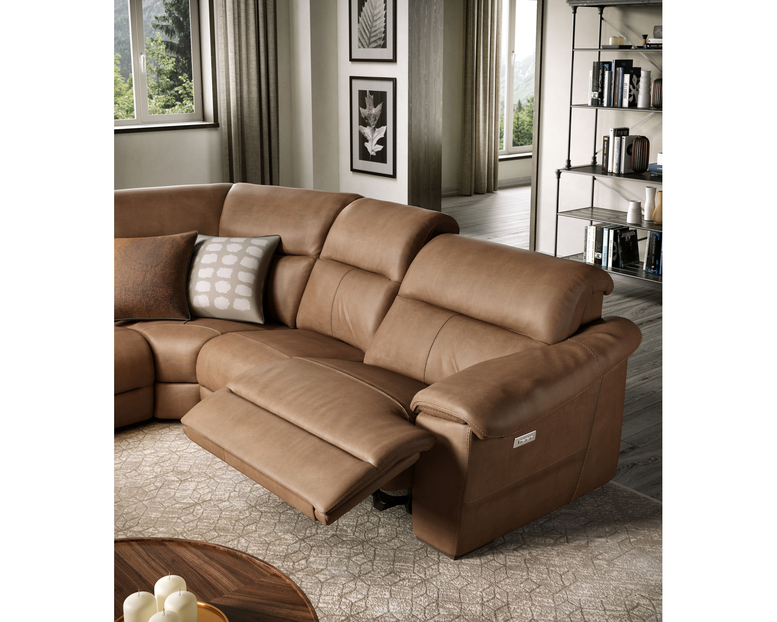 Potenza 96" Triple Power Reclining Sofa (+50 leathers)