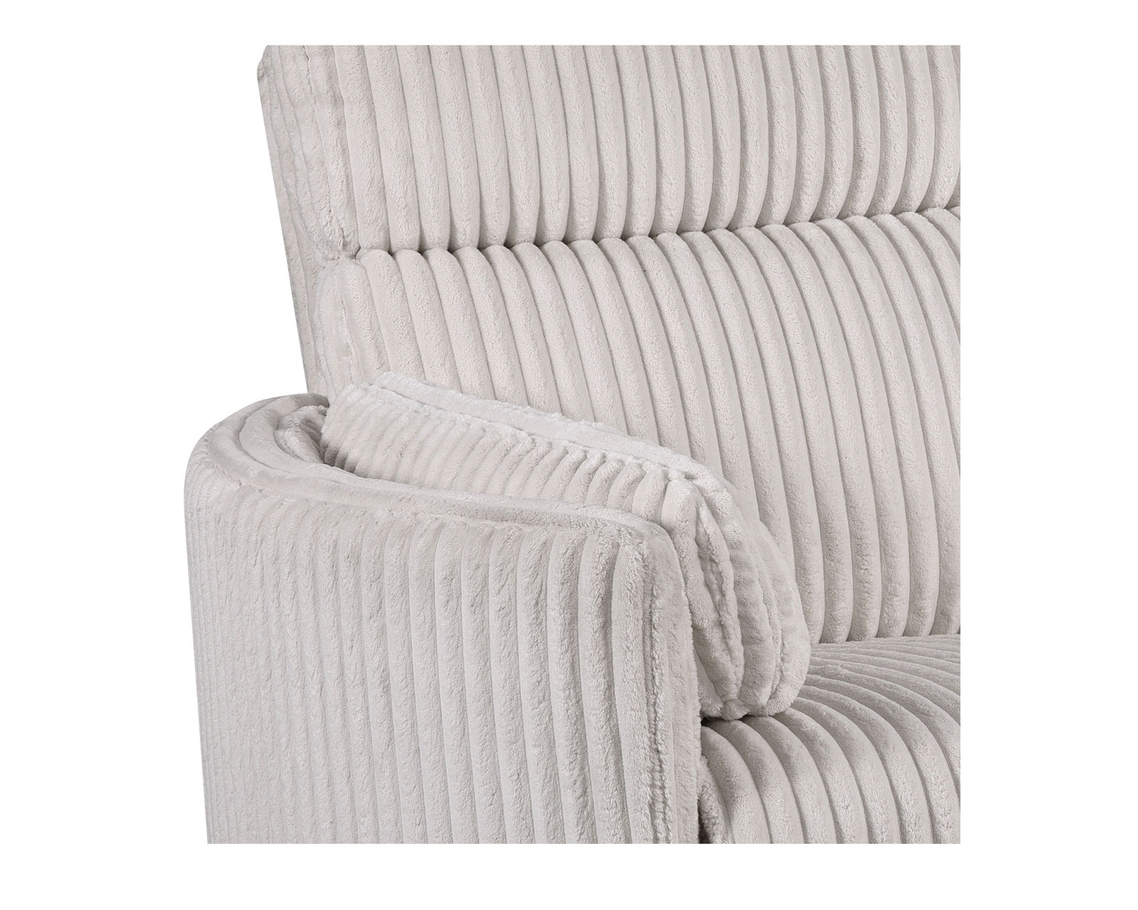 Radius 88" Power Gliding Reclining Sofa Ivory (In stock - Fast shipping) - 100% Durable Polyester Fabric