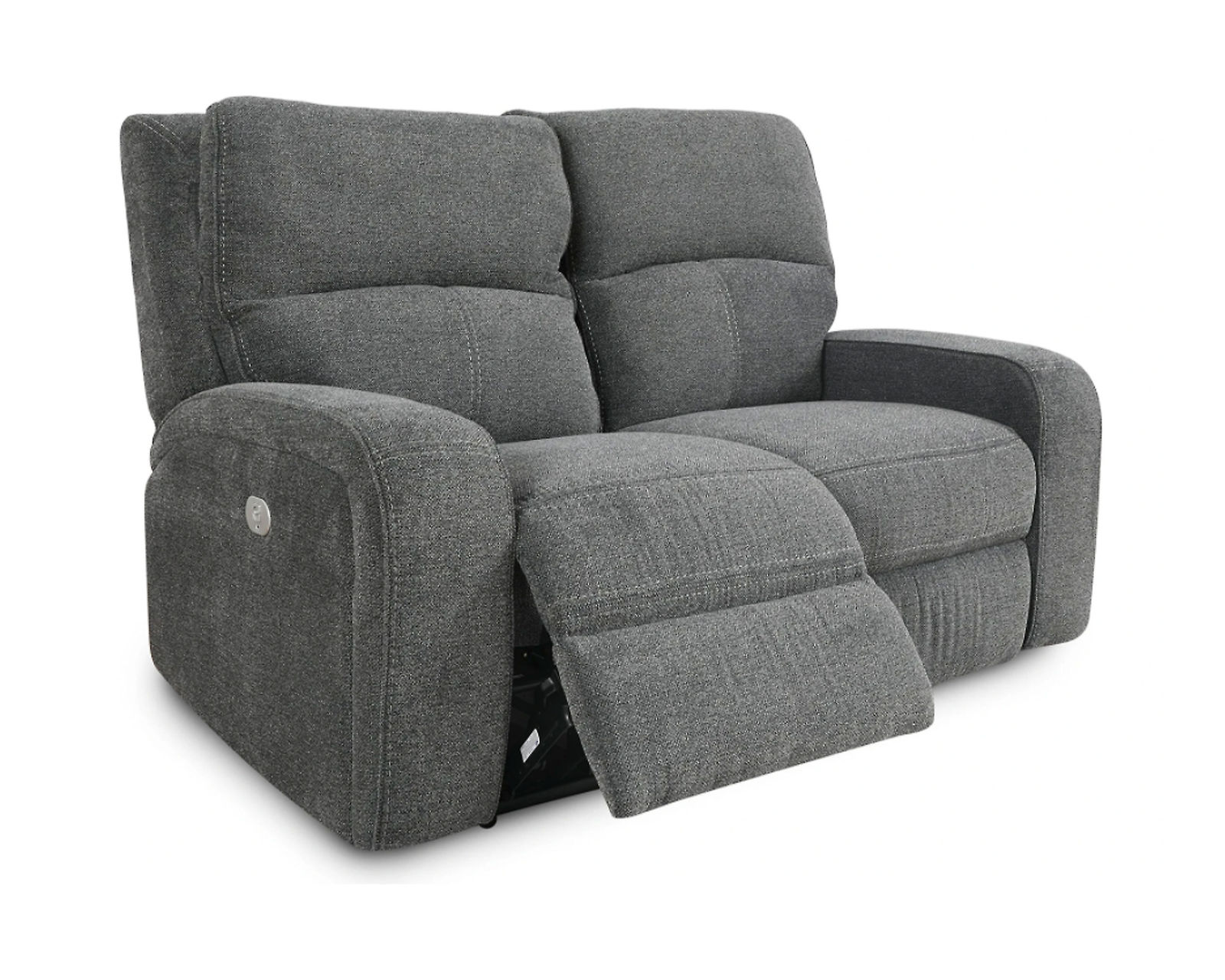 Polaris 84" Power Headrest Power Reclining Sofa Grey (In stock - Fast shipping) - Polaris Grey Power Headrest Power Reclining Loveseat