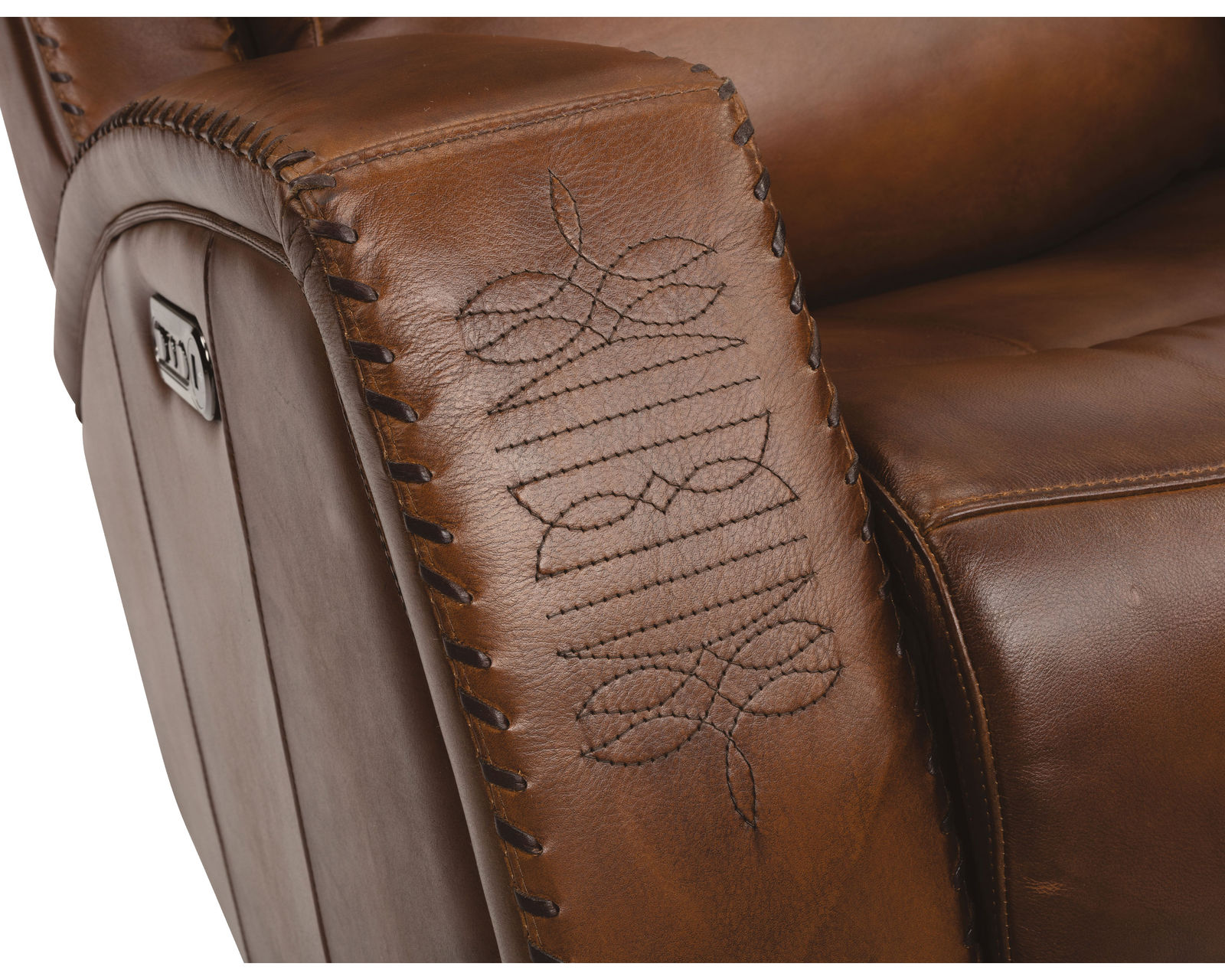 Mustang Power Reclining Loveseat with Console and Power Headrests (in stock)