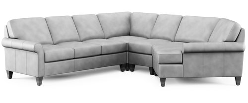 Layout O: Four Piece Sectional. 110" x 117" x 61"