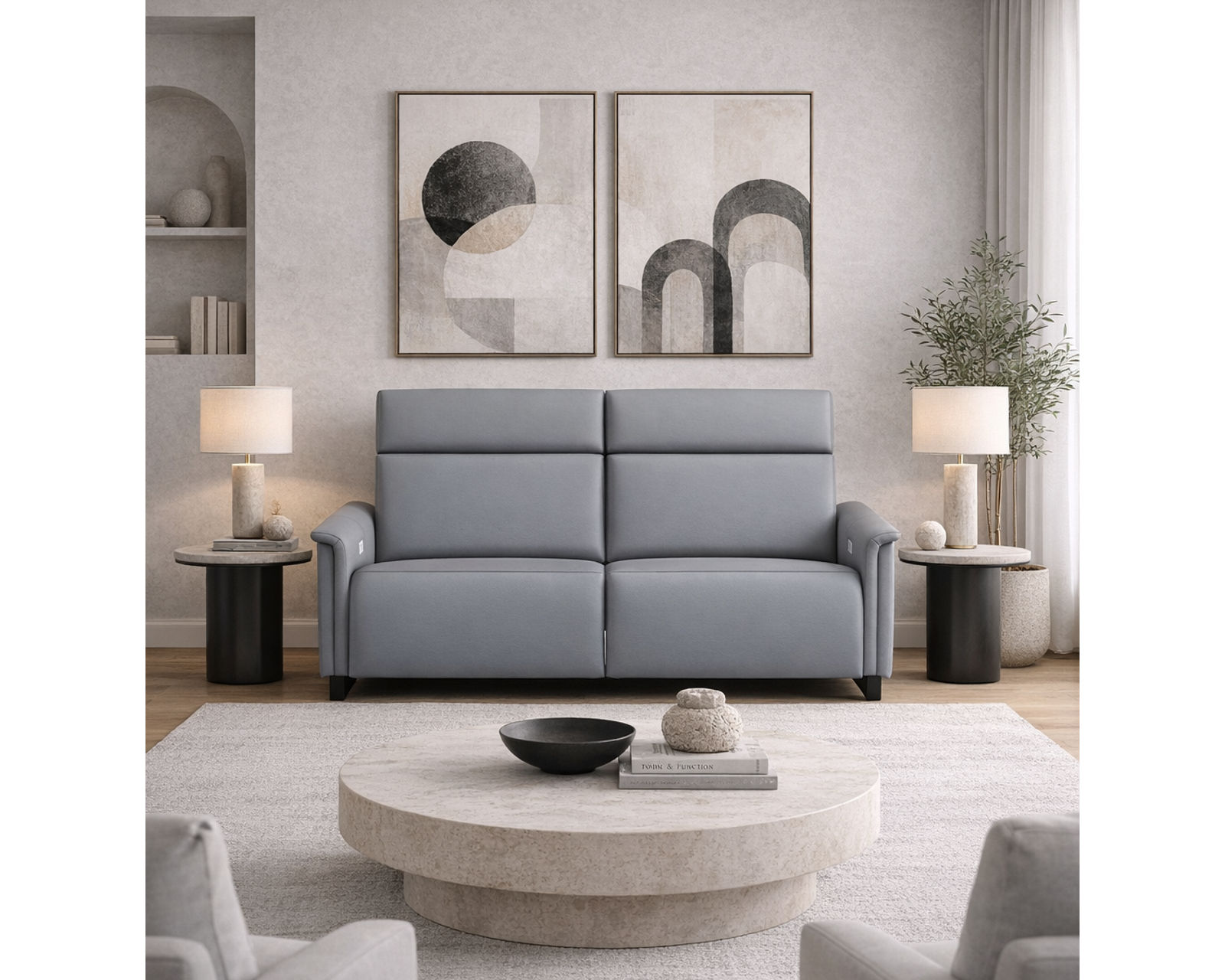 Felix Dual Power Reclining Sofa — Available in Standard & Wide Cushions, 140+ Leather Options, and 76", 80", or 108" Widths - Endless Custom Options. One Perfect Fit.