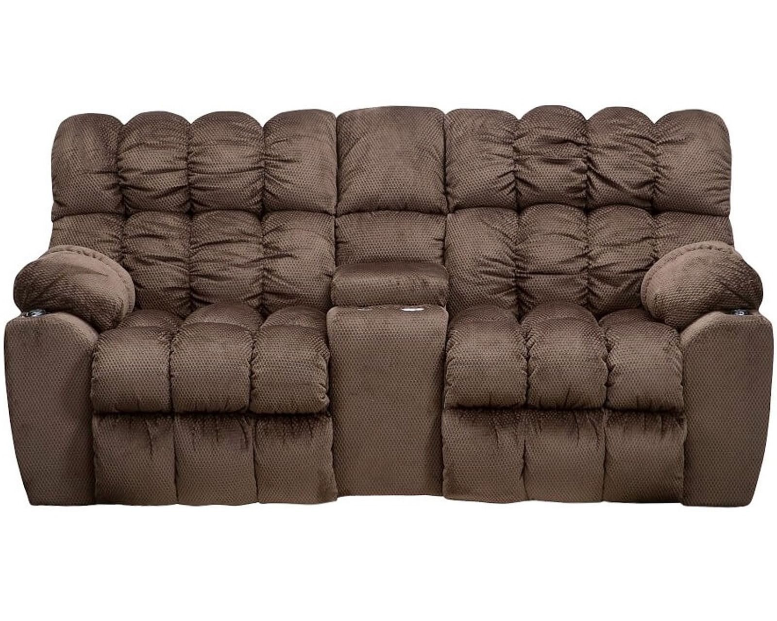 Brayden 440 Three-Piece Reclining Sectional with Dropdown Table - Lights and Much More - Brayden 81" Reclining Console Loveseat w/ Storage