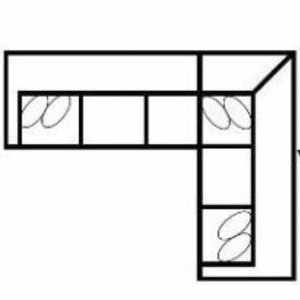 Layout F: Two Piece Sectional 121" x 95"