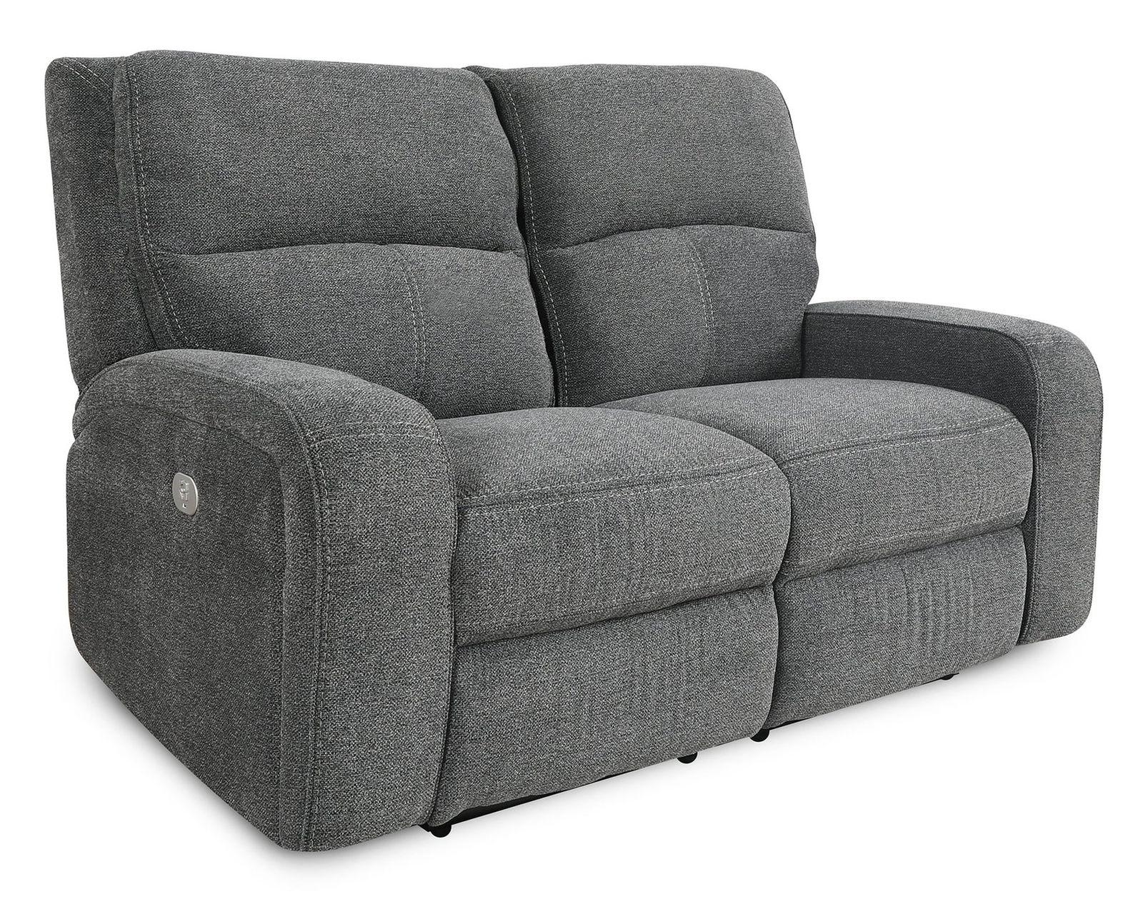 Polaris Power Headrest Power Recliner Grey (In stock - Fast shipping) - Polaris Power Headrest Power Reclining Loveseat