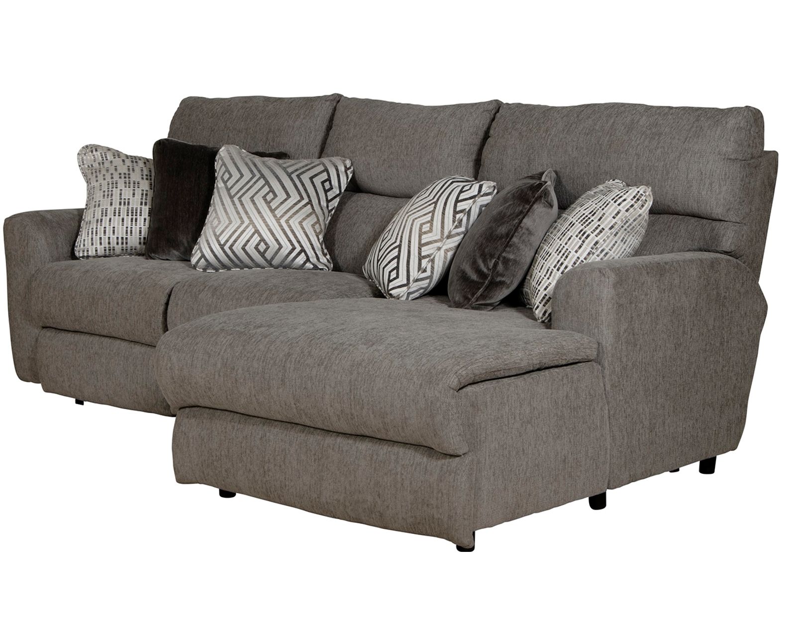 Sydney Modular Reclining Sectional with Power Recline Chaise (includes pillows) - Layout B: Three Piece Sectional. 103" x 68"