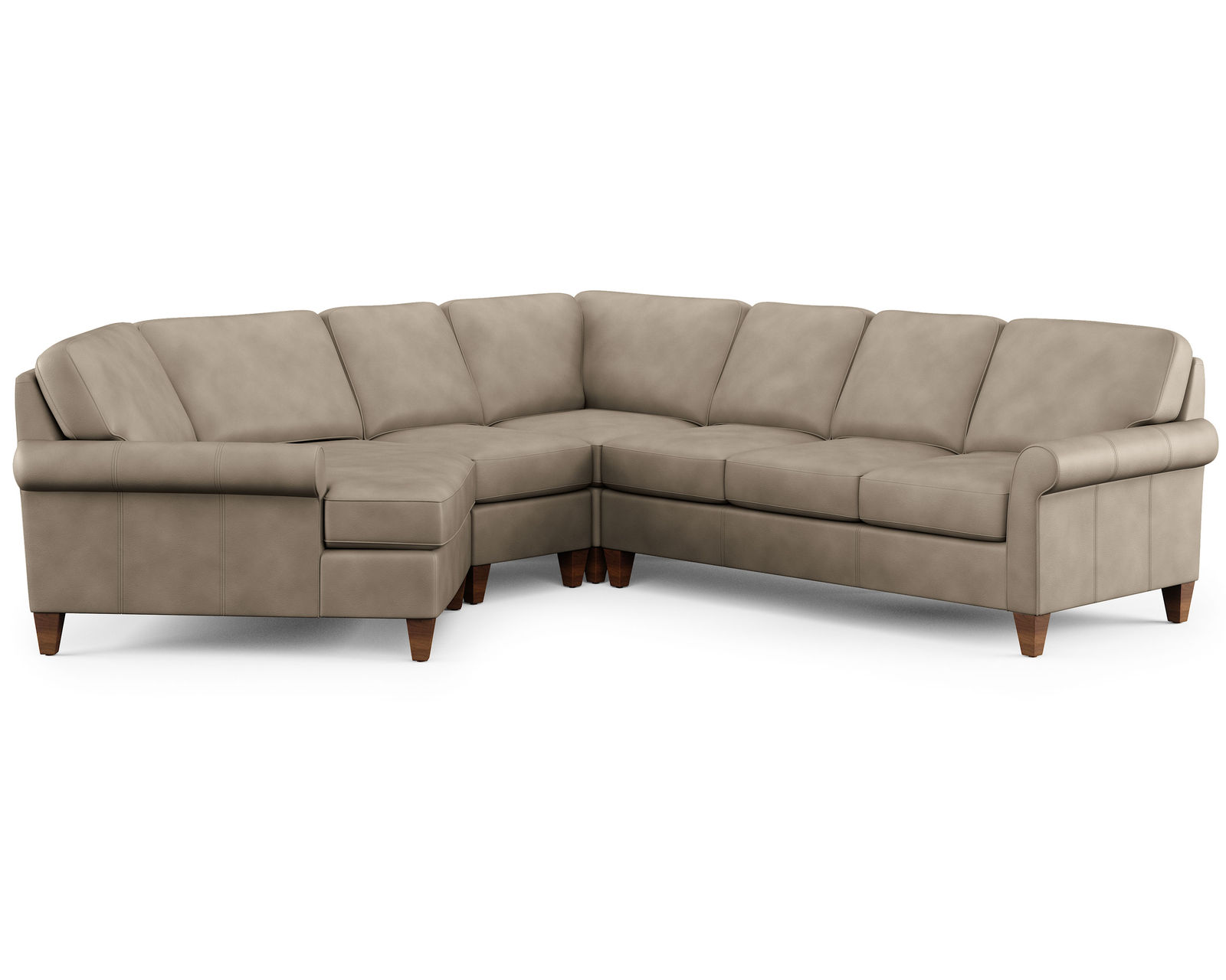 Westside Leather Sectional (Leather choices) - Sectional Layout N:   Only the highest quality fabrics go on Flexsteel Furniture