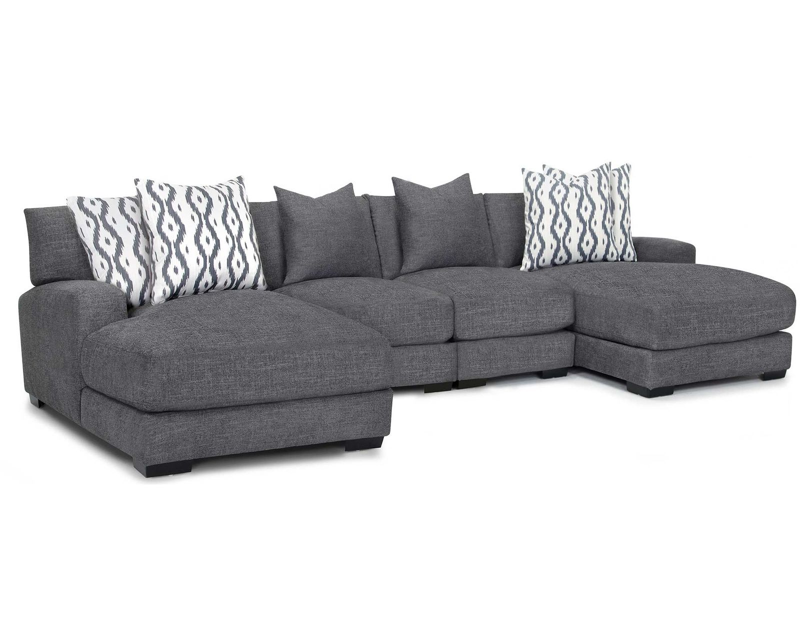 Journey 808 Modular Sectional (Modern Luxury. Deep Comfort. Designed Around the Way You Live.) - Layout F: Four Piece Sectional 138" x 65.5