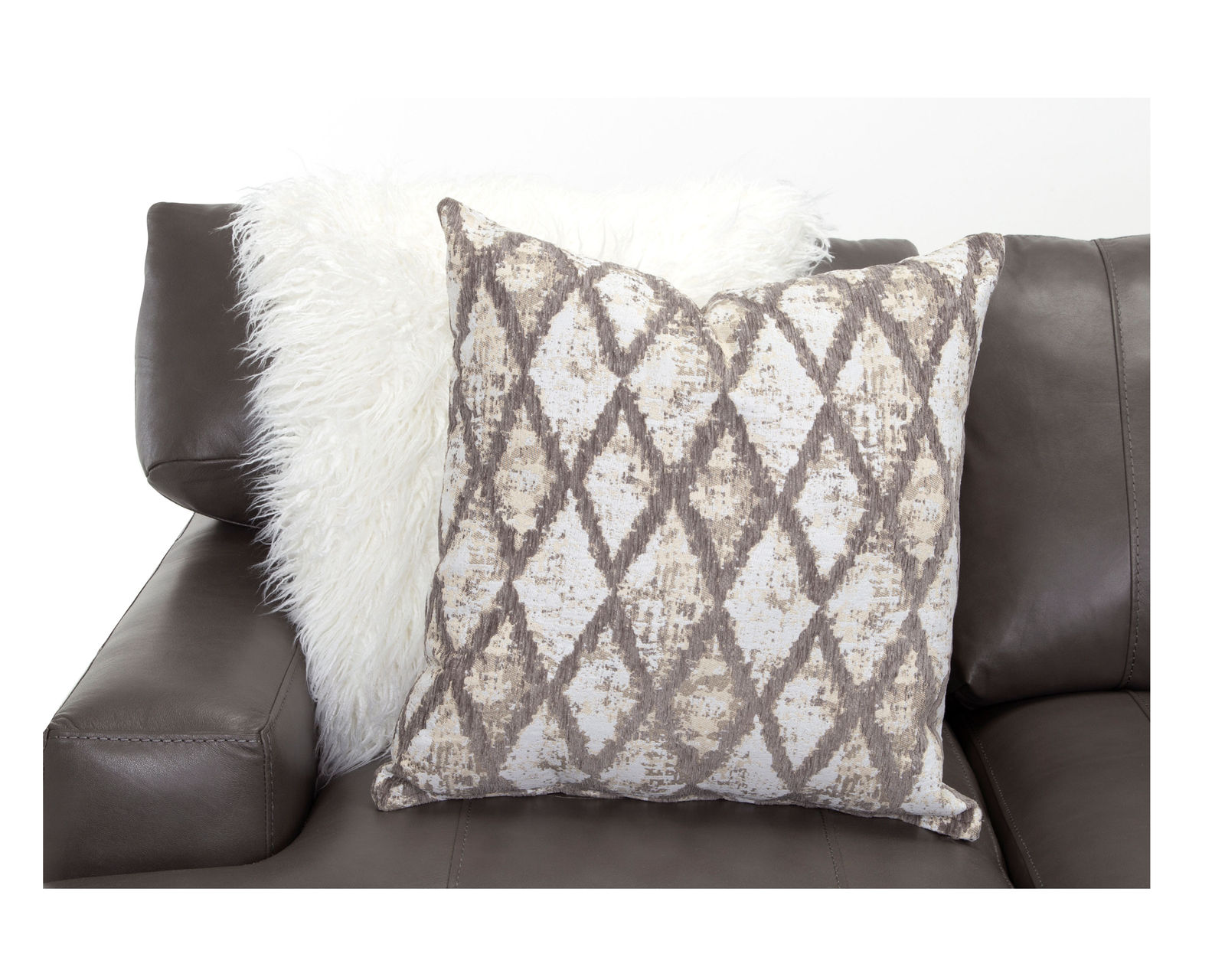 Lizette 973 Leather Sofa (101") Includes Pillows - Includes all pillows