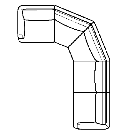 Layout F: Five Piece Sectional 99" x 133"
