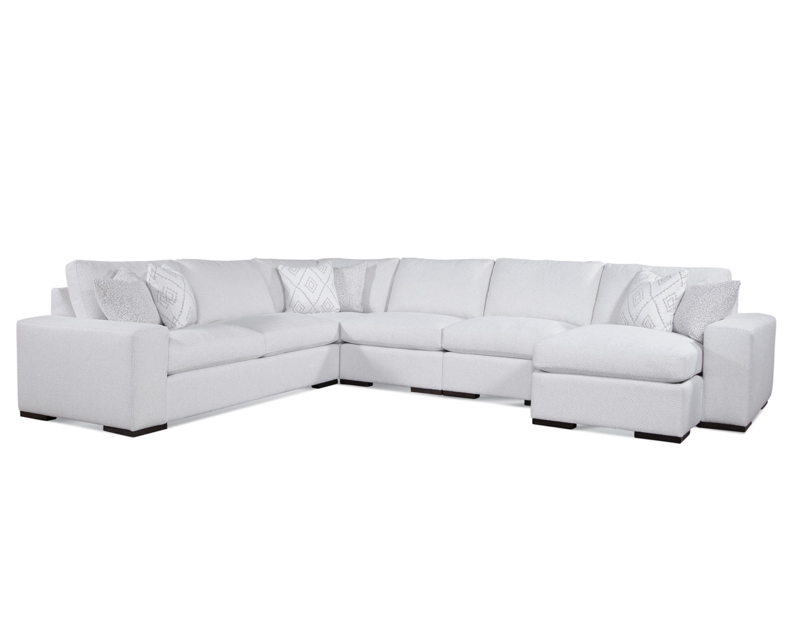 Memphis Stationary Chaise Sectional (+69 fabrics) - Layout B:  Five Piece Sectional 126" x 158"
