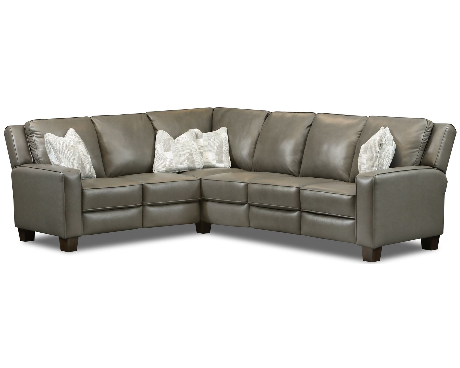 Primrose Hill 683 Power Headrest Power Reclining Sectional (+140 fabrics and leather) - Layout B: Three Piece Sectional 91" x 114" (2 recliners)