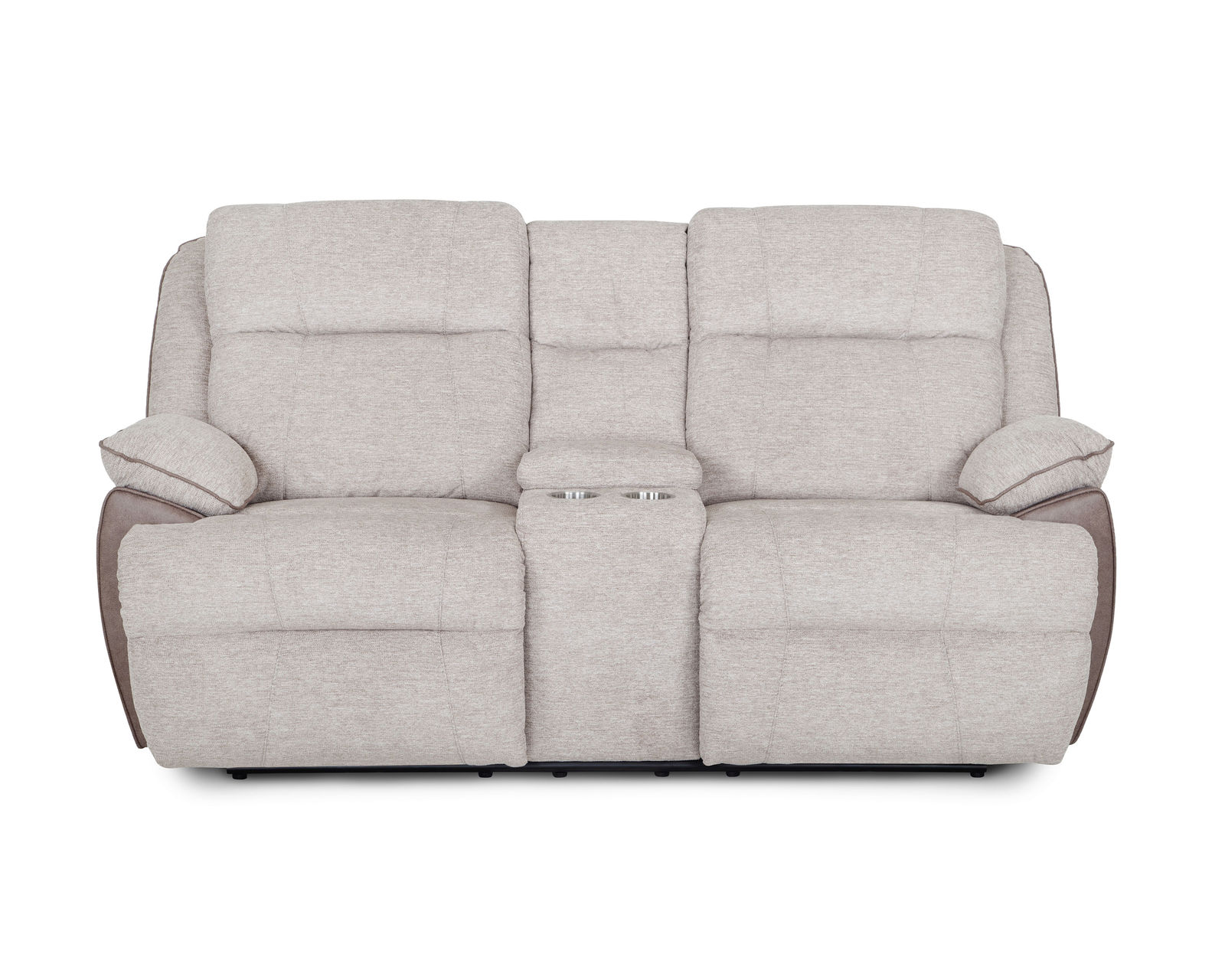 Broderick Two Tone 90" Power Reclining Sofa  - Includes power recliner with power adjustable headrests