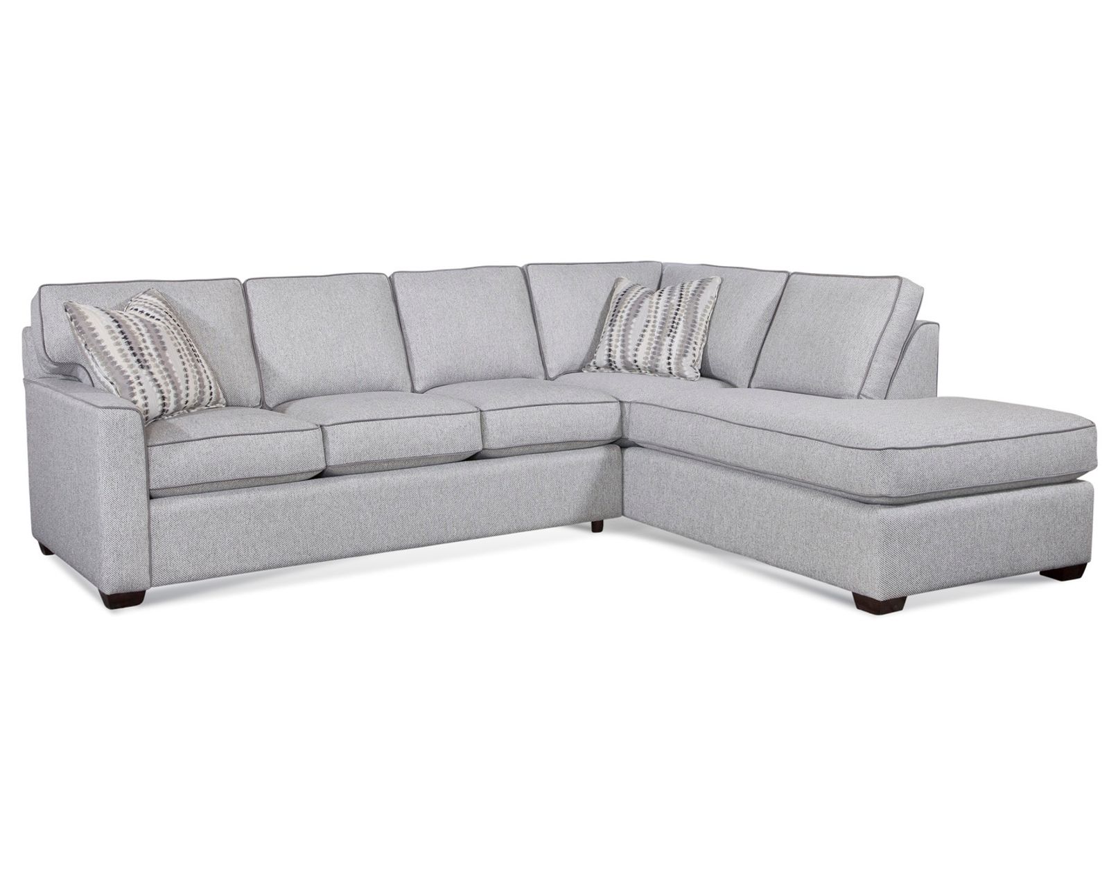 Easton Queen Sleeper Sectional (Bumper) +69 fabrics - Layout B:  Two Piece Sectional 115" x 94"