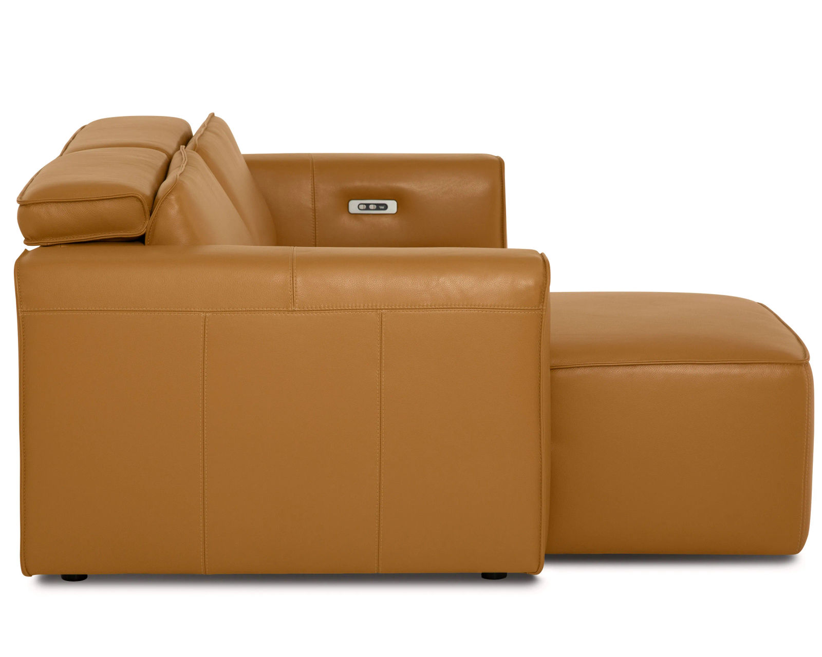 Colton 44007 Power Headrest Power Reclining Sectional (+100 leathers) - Layout D: Three Piece Chaise Reclining Sectional. 62" x 117"