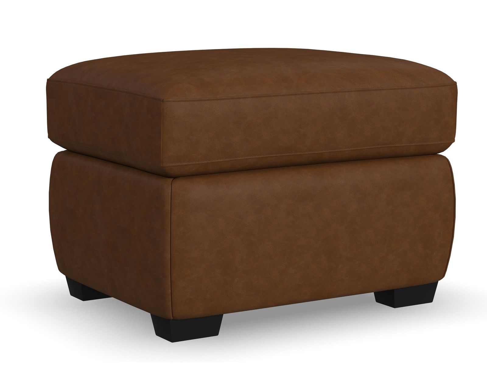 Hudson 98" Leather Sofa (2 leather colors) - Hudson 22" x 28" Leather Ottoman