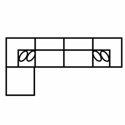 Layout C: Five Piece Sectional 77" x 156"