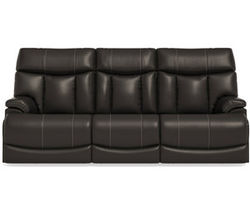 Clive Faux Leather Power Reclining Sofa with Power Headrests and Lumbar (374-00) in stock