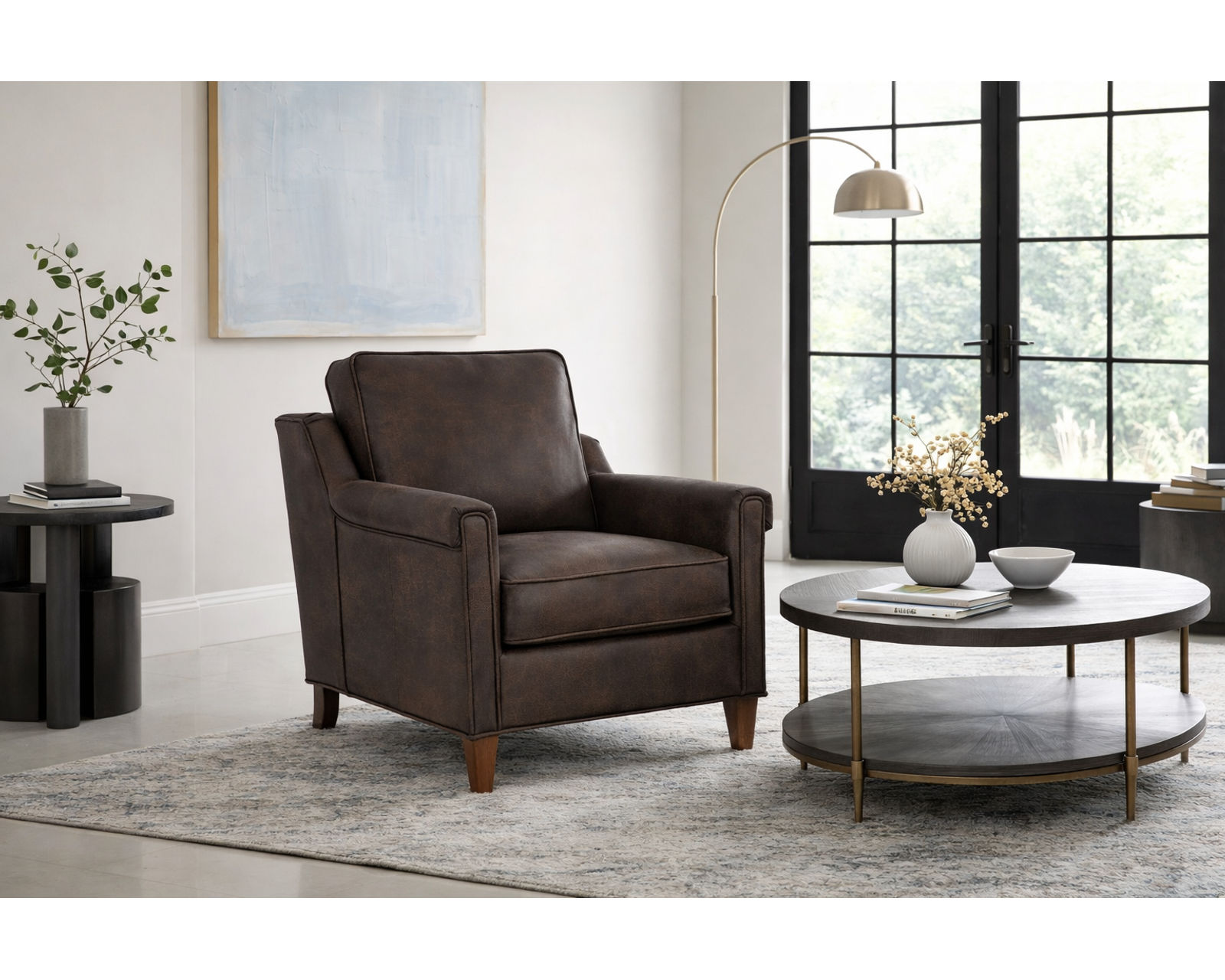 Bradington Young Madison 770 Sofa (12 leathers) 8-Way Hand Tie - Madison Swivel Chair 8-Way Hand Tie