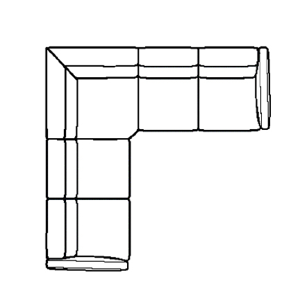 Layout C: Five Piece Sectional 100" x 100"