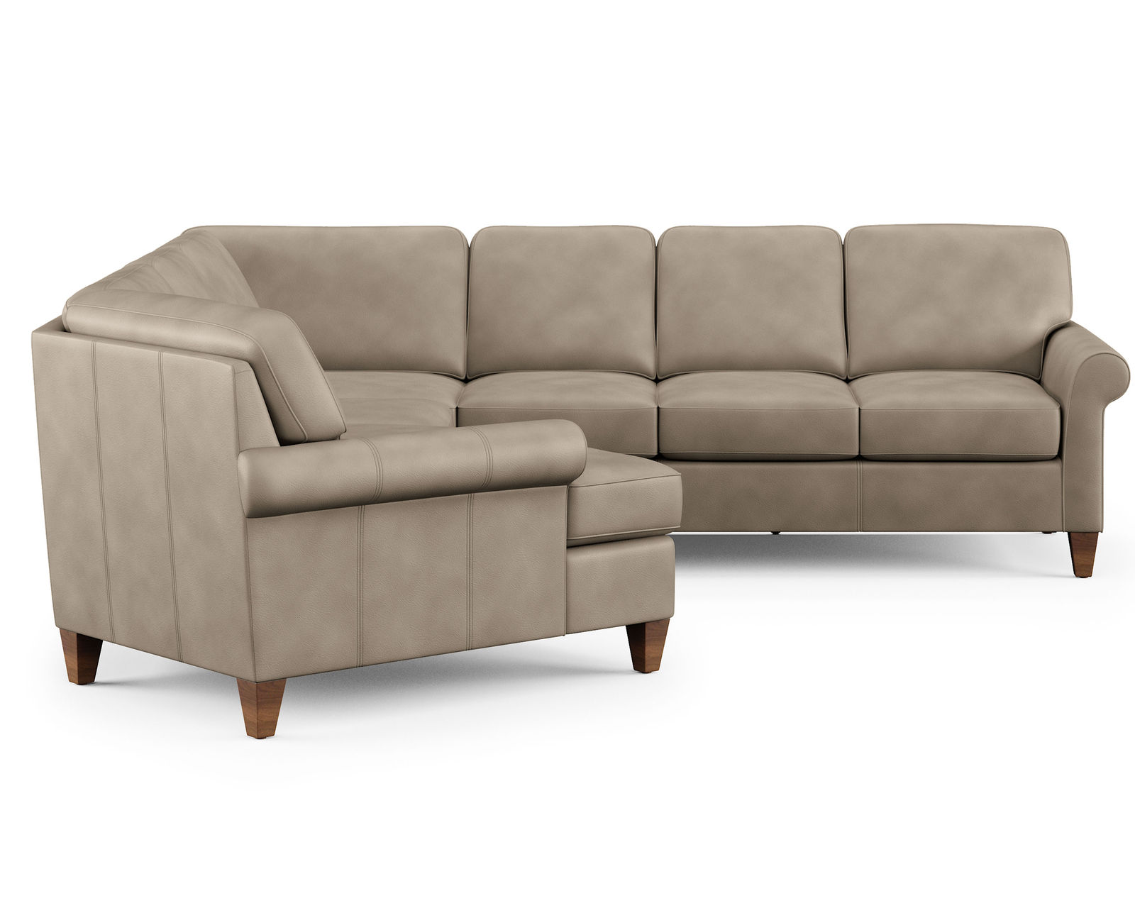 Westside Leather Sectional (Leather choices) - Sectional Layout N: High resiliency foam core seating cushions 2lb to 2.5 lb (Industry standard 1.8)
