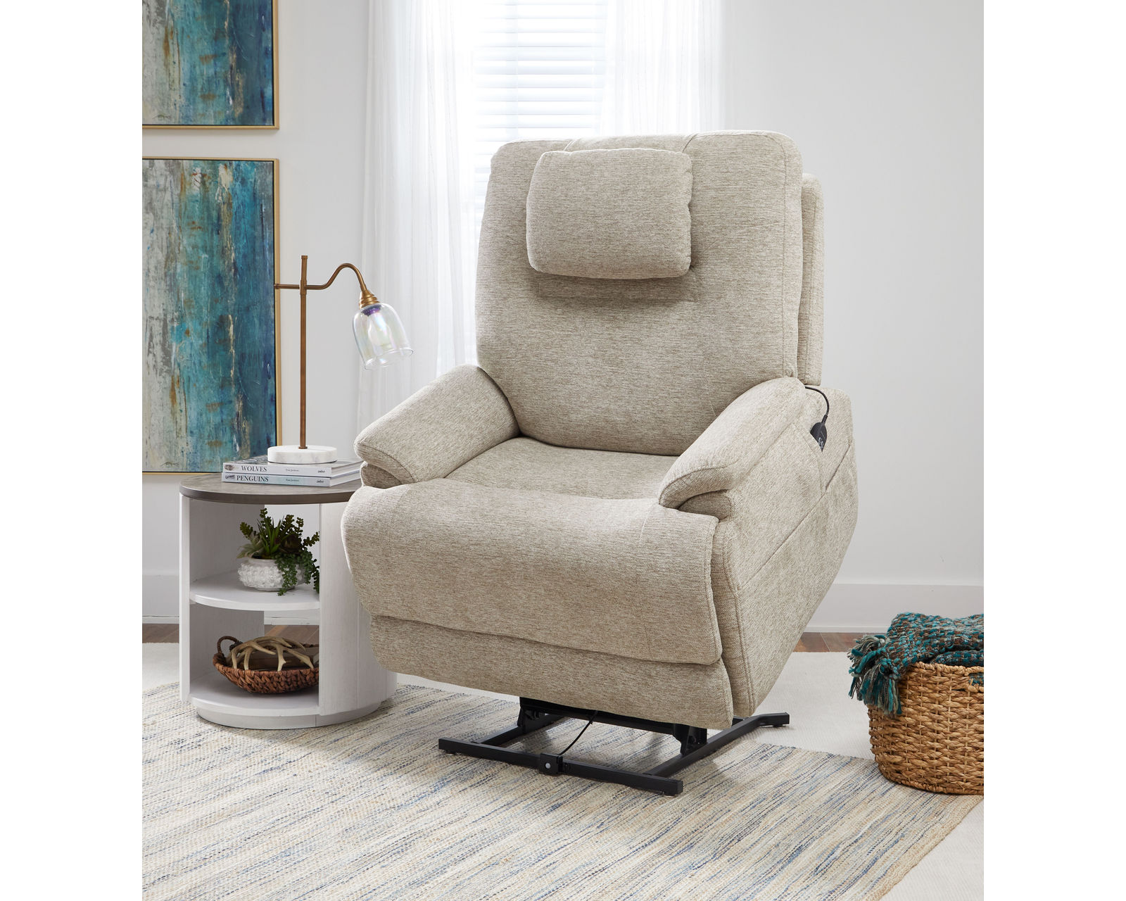 Zecliner 1092 Triple Power Lift Sleep Recliner with Heat and Massage (6' 0" and taller) in stock - Power lift assists when getting in and out of the chair
