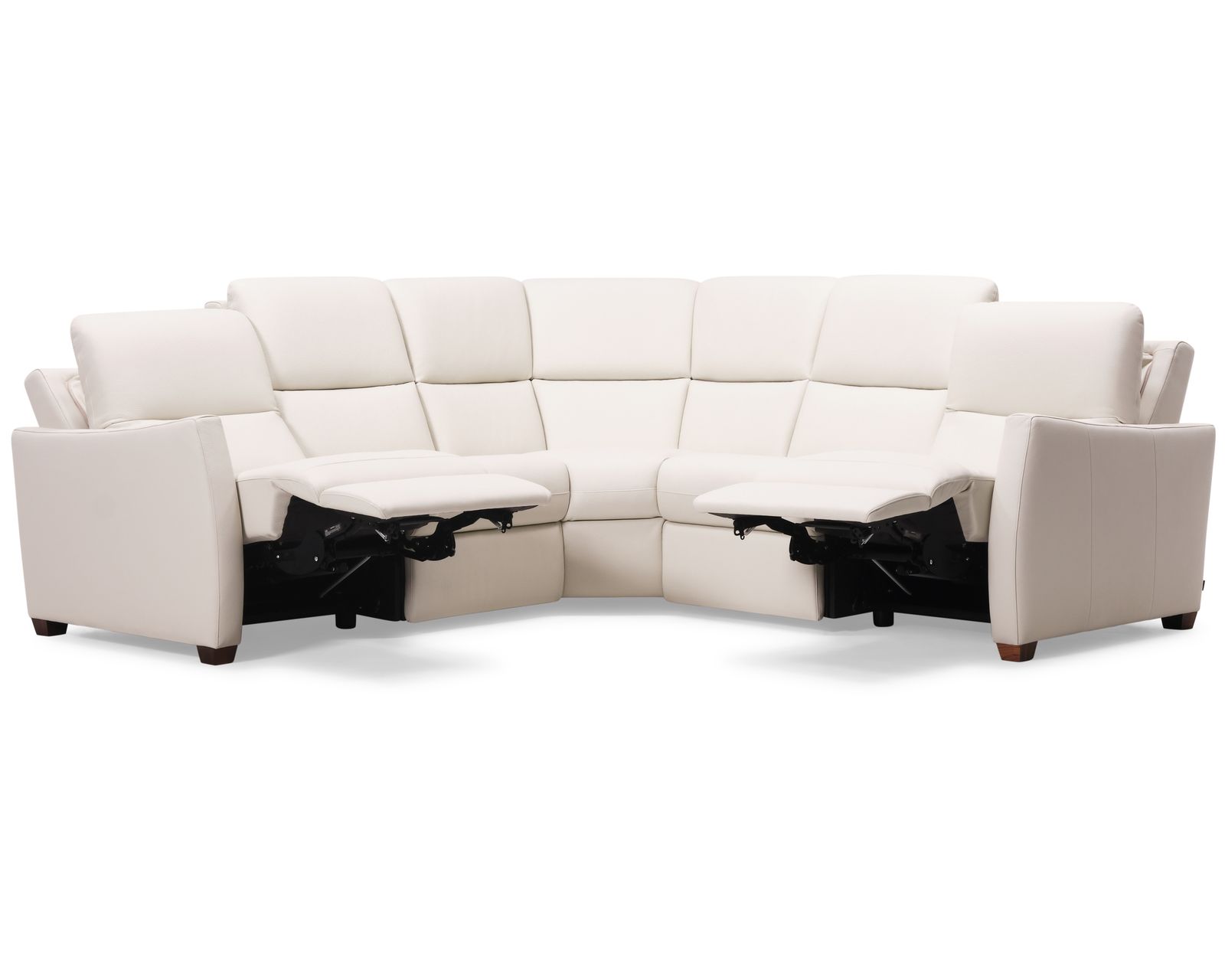 Luna 40110 Triple Power Reclining Sectional (+50 fabrics) - Layout C: Three Piece Reclining Sectional (2 recliners) 98" x 98"