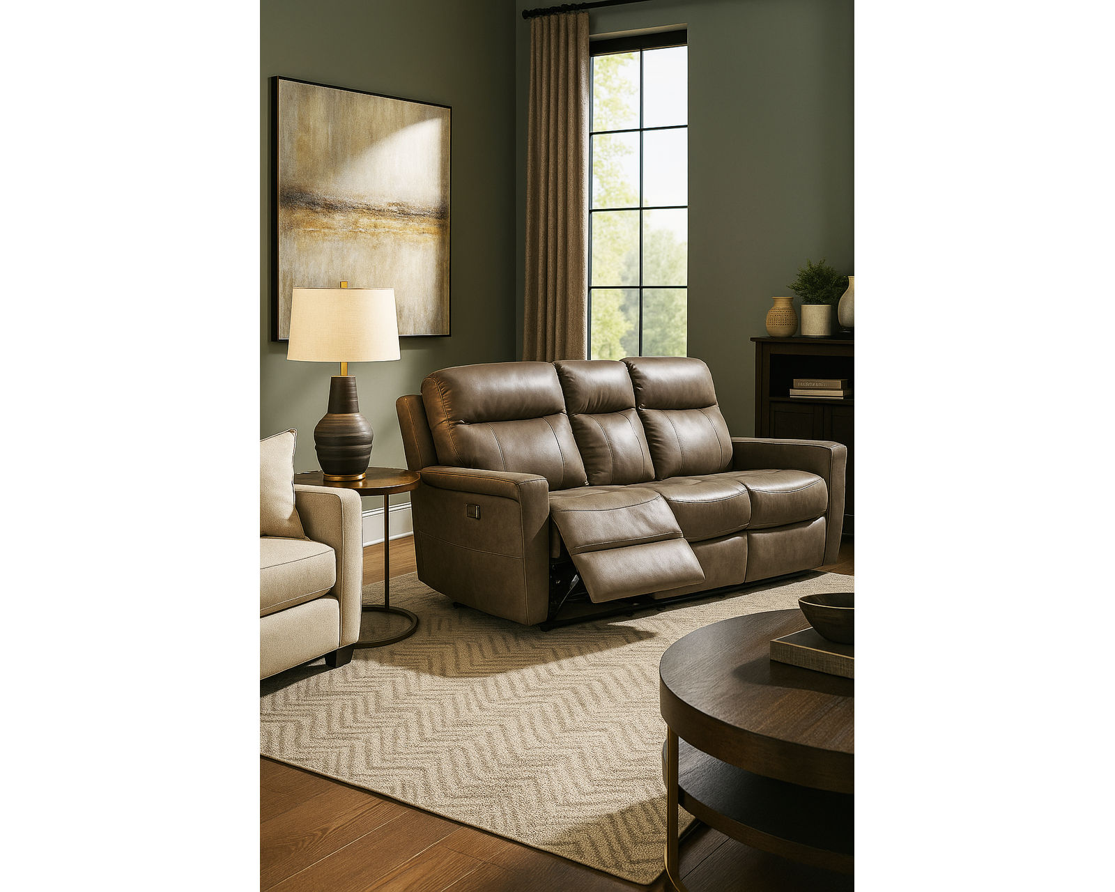 Cairo 40132 Power Headrest Power Reclining Sofa (+100 leathers) - Cairo 81" Power Headrest Power Reclining Sofa