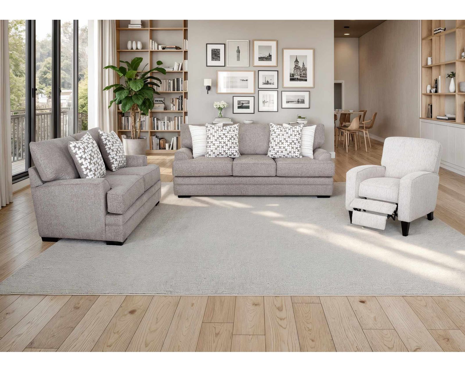 Ashton 93" Sofa (Tailored Style. Sink-In Comfort. Made for Everyday Living.) - A Complete Designer Look. One Beautifully Coordinated Room.
